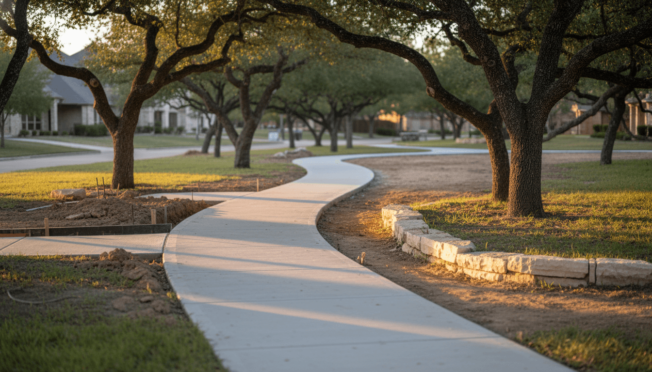 Central Park HOA New Sidewalk Installation